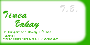 timea bakay business card